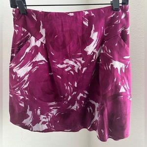 Theory Silk Blend Mini Skirt